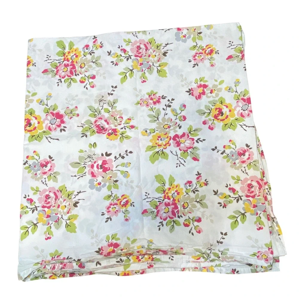 Cath Kidston London Floral Cotton Queen Flat Fitted Sheet Cottagecore Bloomcore